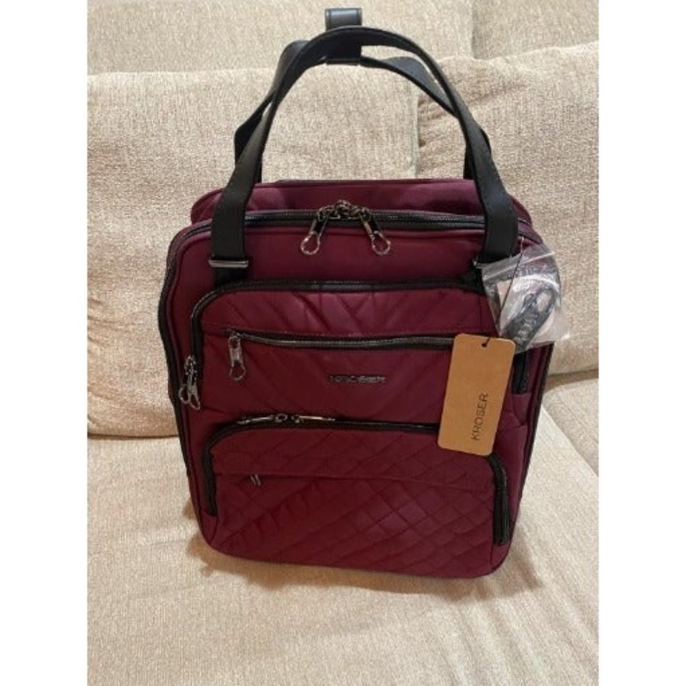 Carry On Underseat Multi-functional, 16" Lightweight Overnight Suitcase, Women